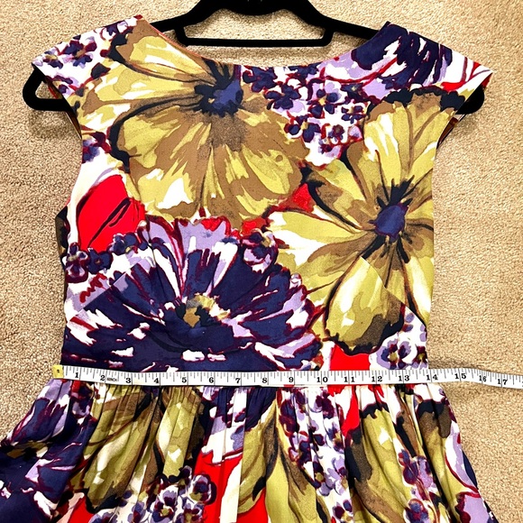 Donna Morgan Womens Cotton Sateen Tie-Back Fit-and-Flare Dress, Size 4 - Picture 8 of 8